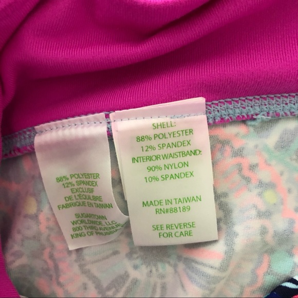 Lilly Pulitzer Luxletic leggings size Womens small blue green pink - Picture 5 of 6